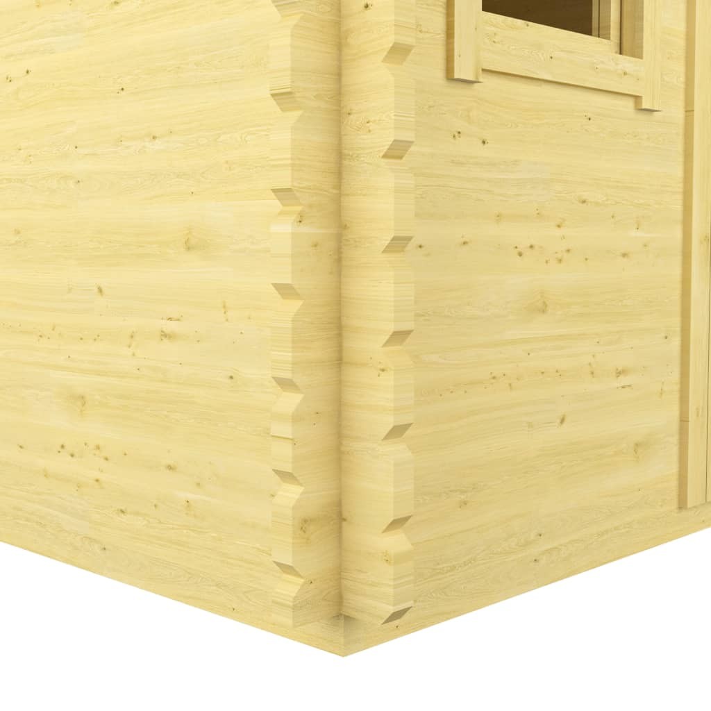 Log Cabin with Floor 44 mm 4x3x2.91 m Solid Pinewood